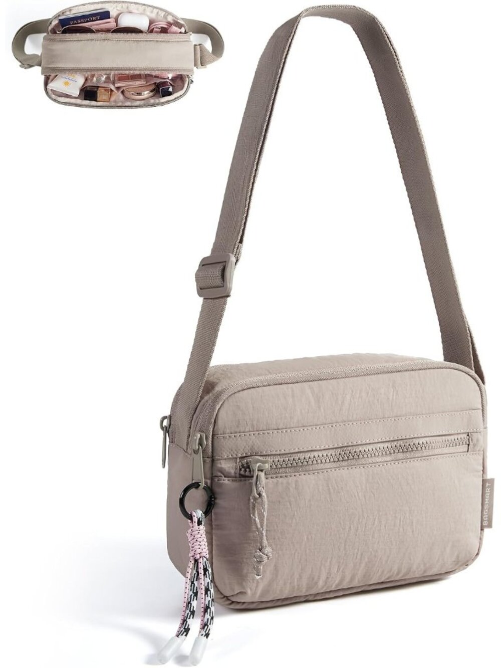 👜Women's Brown Small Crossbody Bag Travel Purse Casual Shoulder Handbag Wallet